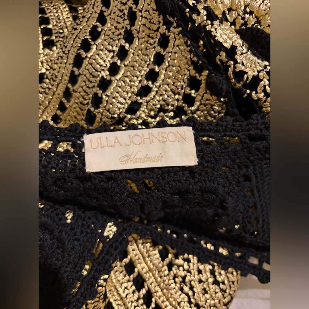 Ulla Johnson Evelyn Metallic Crochet Gown in Goldfoil - Picture 14 of 16